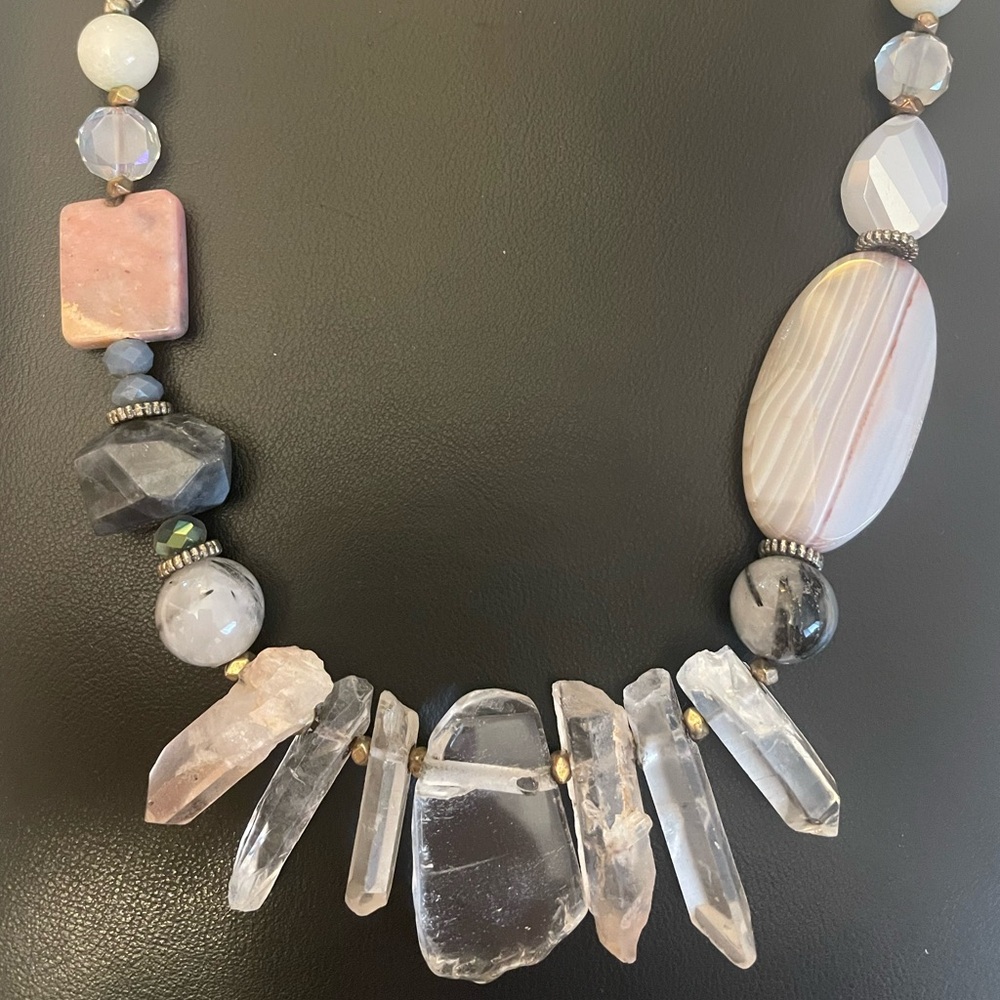 Nakamol Crystal and Mixed Stone Statement Necklace